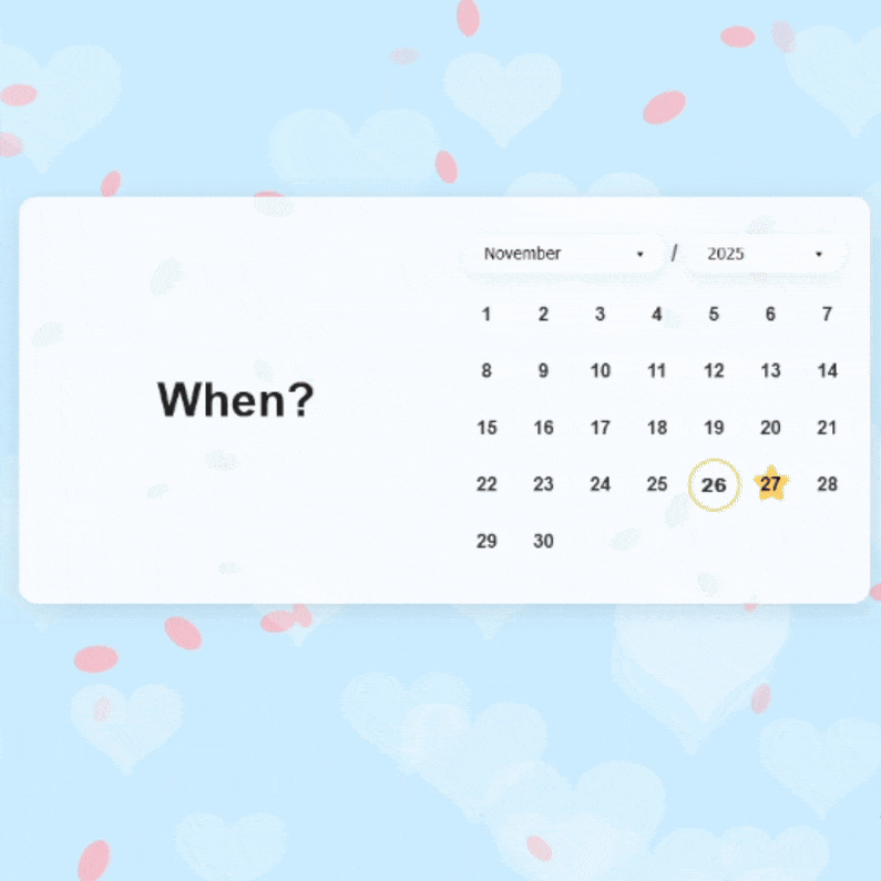 Flip-book style digital love letter turning like a keepsake